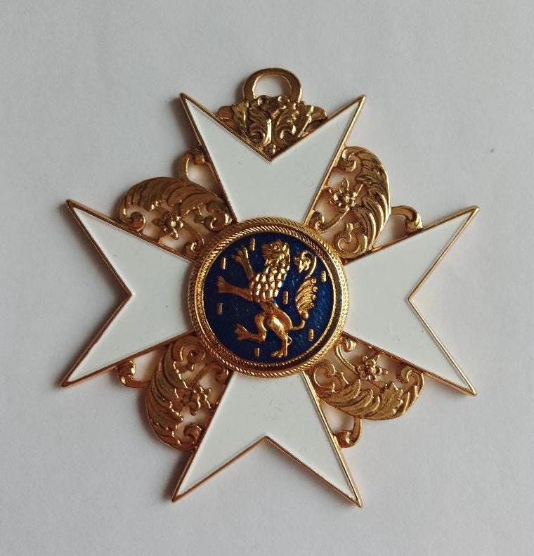 Order Of The GOLD LION Of Nassau Replica DUTCH Sash Badge 1858