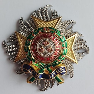 RÉPLICA de la Honorable Orden Británica de Bath, Estrella de la Gran Cruz Militar, 1725