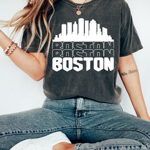 Boston City Gift T-Shirt, Boston T-Shirt, Home State Shirt, Vacation T-Shirt, Boston Lover Gift T-Shirt, Boston Shirts, City skyline