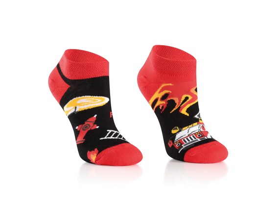 Cool fire department sneaker socks for children Short socks for kids with  fire brigade gift kids fire brigade Firefighter Gift Kids