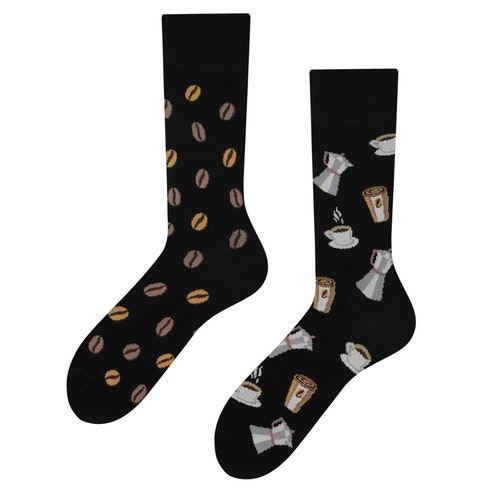 Meias de café | Meias de café | Meias malucas | Meias malucas | Presente para barista | Café de presente | Meias engraçadas | TODOSOCKS