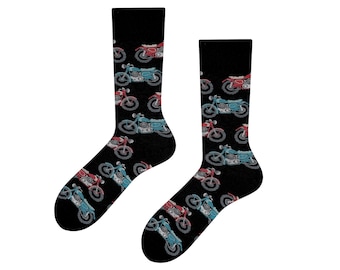 Motorcycle socks | Gift for motorcyclists | Gift motorcycle driving license | Gift moped driving license | TODOSOCKS