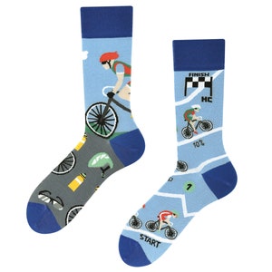 Tour de Bike Socken Bicycle Socks Fahrrad Socken lustige Socken Fahrrad Geschenk Socken Männer Socken Frauen TODOSOCKS Bild 1