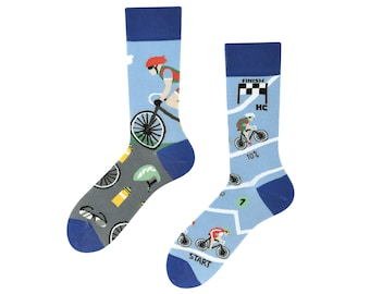 Chaussettes Tour de Vélo | Chaussettes de vélo | Chaussettes de vélo | chaussettes drôles | Cadeau de vélo | Chaussettes hommes | Chaussettes femmes | CHAUSSETTES TODOS