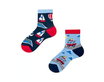 Kids Abenteuer Socken | Adventure Kids Socks | mix and match Socks| colorful socks | coole Kindersocken | Motivsocken für Kinder | TODOSOCKS