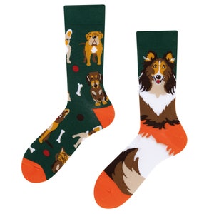 Meias para cachorro | Meias para cães | Presente para donos de cães | ideia engraçada de presente para amantes de cães | meias coloridas | meias malucas com cachorros | TODOSOCKS