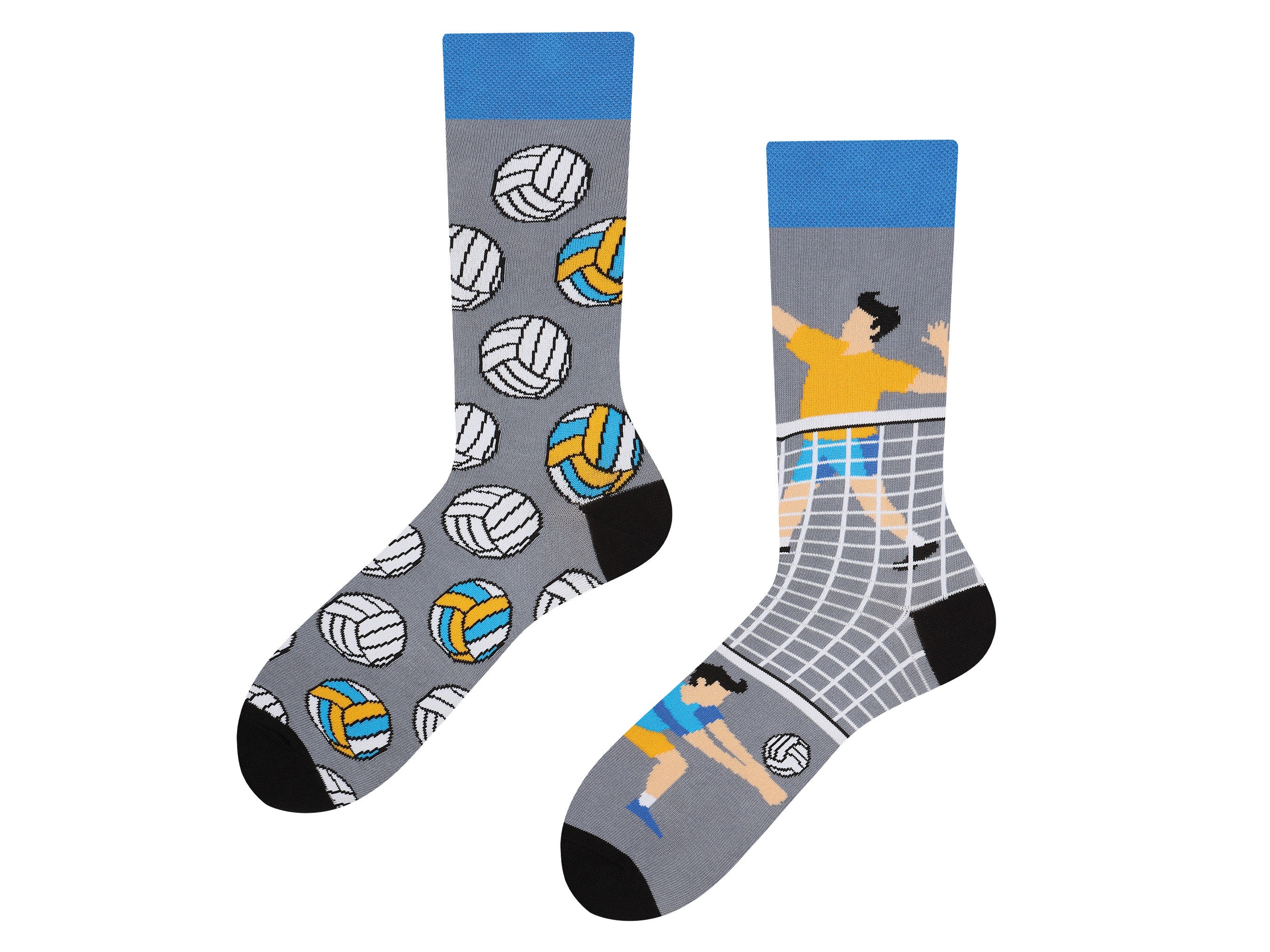 multiple colors Crazy Volleyball Logo Crew Socks 