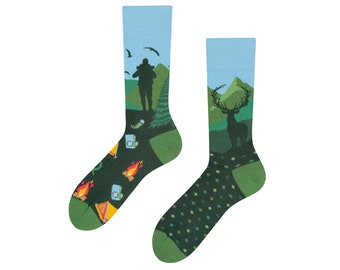 Mountain Trail Socks | mountain socks | outdoor socks | colorful socks | cool socks | hike | cool socks | motif socks| TODOSOCKS