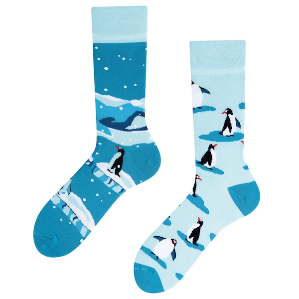 Pinguin Socken | cute penguin socks | süße Socken | witzige Socken | blaue Socken mit Motiv | TODOSOCKS