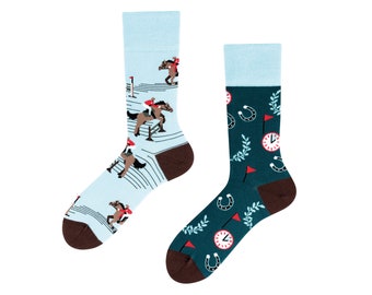 Coole Reiter Socken | Lucky Horse Socken | Socken mit Pferdemotiv | Geschenk für Reiter| Geschenk für Freundin | bunte Socken | TODOSOCKS