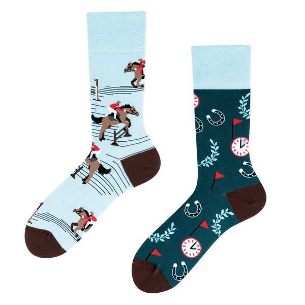 Coole Reiter Socken | Lucky Horse Socken | Socken mit Pferdemotiv | Geschenk für Reiter| Geschenk für Freundin | bunte Socken | TODOSOCKS