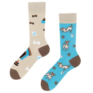 Meias Jack Russell | Meias legais | Meias coloridas | meias coloridas | manchas malucas | meias divertidas | Presente inferior a 10 euros| TODOSOCKS