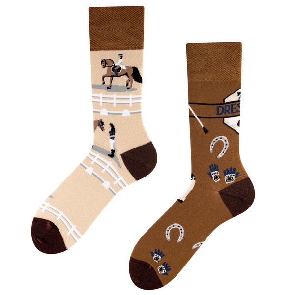 Pferde Socken | Dressage socks | Socken mit Pferdemotiv | Geschenk für Freundin | verrückte Socken | bunte Socken | Geschenk für Reiter