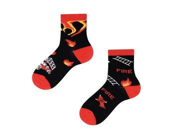 Coole Feuerwehr Socken für Kinder| cute kid socks fire dep. | cool dress kids | Socken mit Feuerwehrmann | cool kids socks| TODOSOCKS