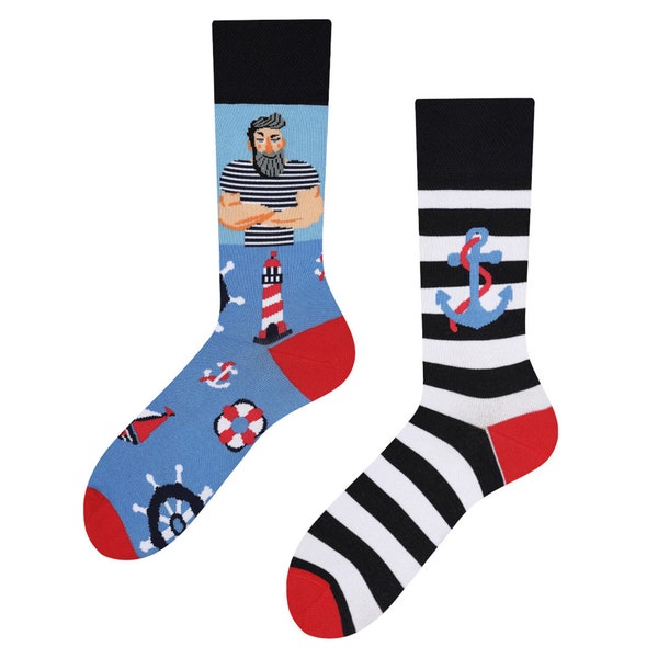 Coole maritime Socken | bunte Socken | coole Socken | Geschenk für Segler | Geschenk für Seemann | Geschenk für Kapitän | Matrose | Steward