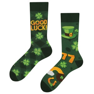 Witzige Socken Good Luck Socks Tolles Geschenk zum Vatertag Süßes Geschenk zum Muttertag Geschenk Student Geschenk zum neuen Job Bild 1