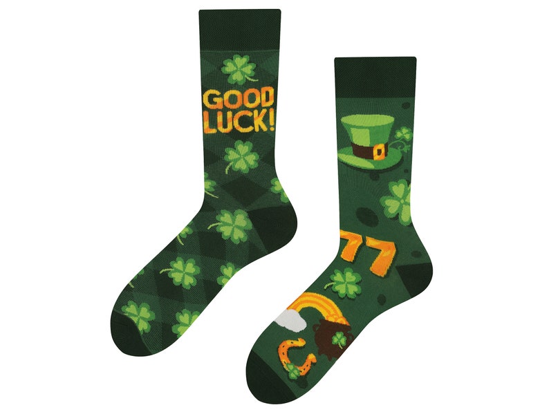 Witzige Socken Good Luck Socks Tolles Geschenk zum Vatertag Süßes Geschenk zum Muttertag Geschenk Student Geschenk zum neuen Job Bild 1