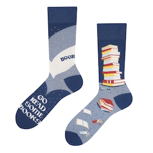 Funny socks for book loving readers | gift to book | Colorful socks for bookworms | Great gift for book readers | gift for  teacher