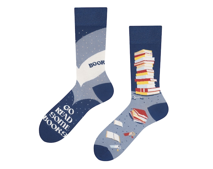 Funny socks for book loving readers | gift to book | Colorful socks for bookworms | Great gift for book readers | gift for  teacher