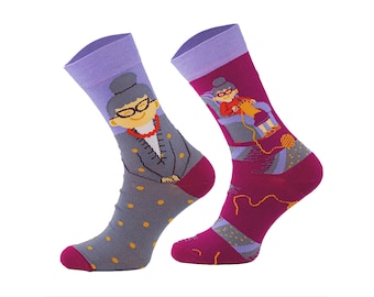 Coole Socken für Oma | Geschenk für Großmutter | Geschenk für Oma | Ostergeschenk Oma | Geburtstagsgeschenk Oma | Socken für Oma