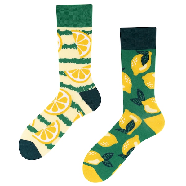 Zitronen Socken | lemon socks | witzige Socken | funny socks | colourful socks | bunte Socken | coole Socken | Zitronendesign | TODOSOCKS