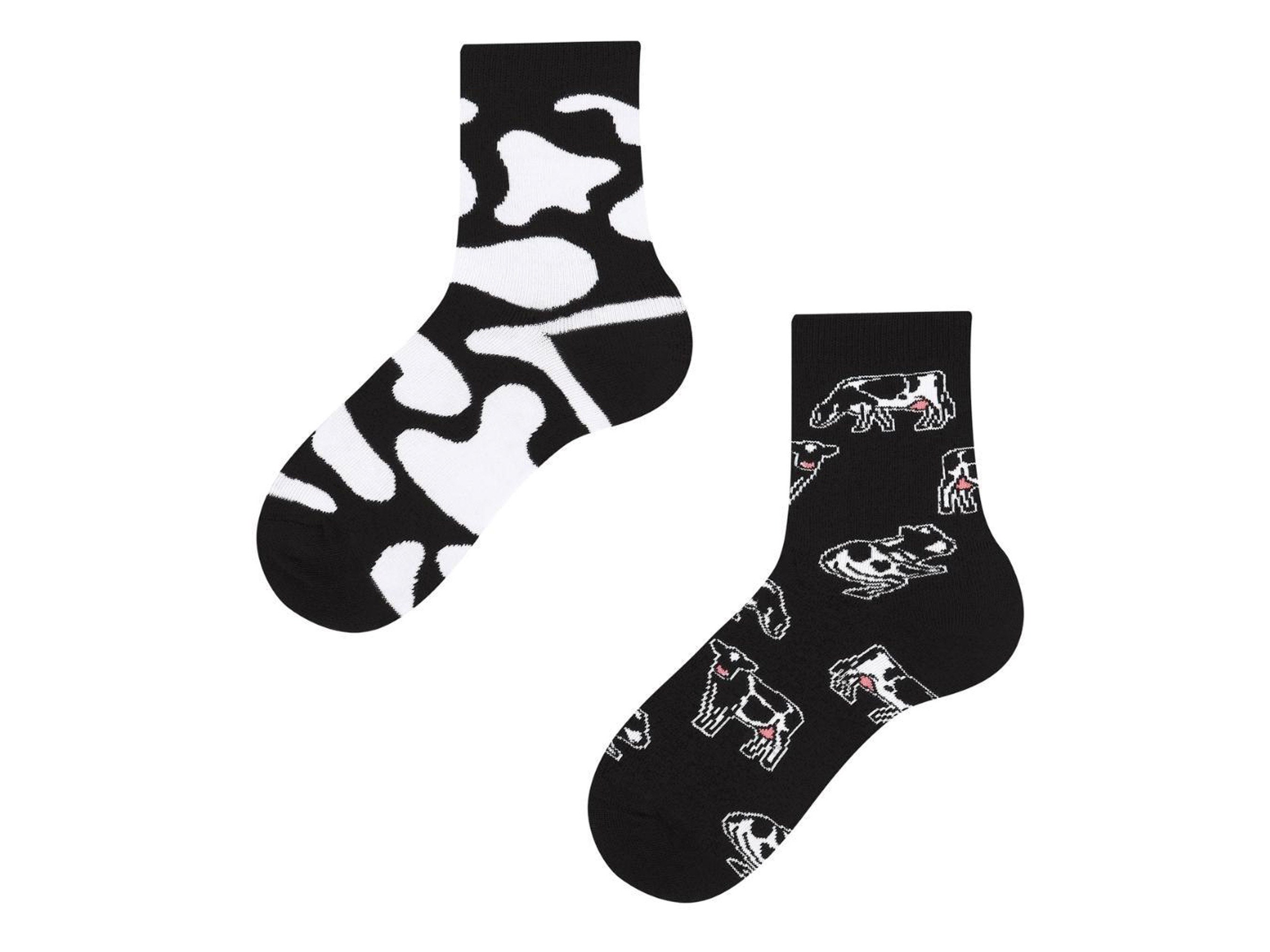 Lindos calcetines de vaca para niños | lindos calcetines infantiles con vaquitas | Lindos calcetines para niños | Dulce regalo para niños | Motivo de vaca | Motivo de animales |
