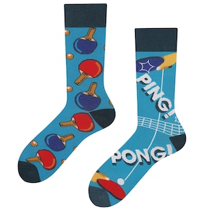Calzini da ping pong | Calzini da ping pong | Regalo per giocatore di ping pong | Squadra di ping pong regalo | Regalo club di ping-pong| TODOSOCKS
