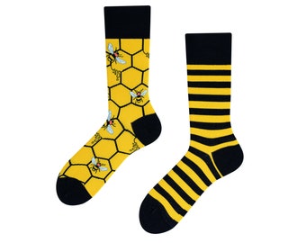 BusyBee Socken | Bienensocken | coole Socken | schwarz gelbe Socken | crazy socks | Bee socks | bunte Socken | colourful socks | TODOSOCKS