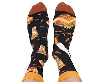 Crazy doner socks | Funny gift socks | kebab socks | funny socks | colorful socks | Doner makes you beautiful | TODOSOCKS