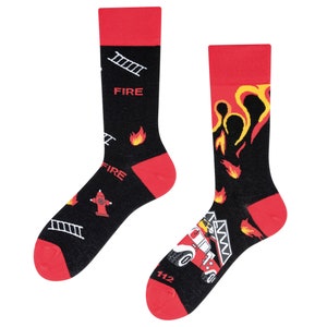 Fire Department Socks | Firefighter socks | Socks on Fire | cool socks | colorful socks | colorful socks | crazy socks | TODOSOCKS