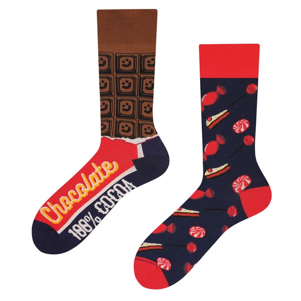 Supersüße Schoko Socken| Chocolate Socks | Schokolade| Bunte Socken Geschenk| Ausgefallene Socken| Schokolade zum Verschenken| TODOSOCKS