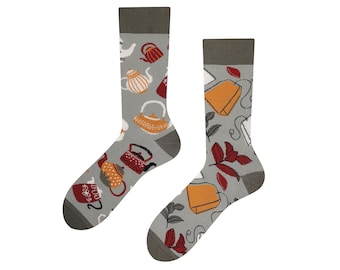 Cool socks with a tea motif | Great gift for tea lovers | Gift for tea drinkers | tea time | Todosocks