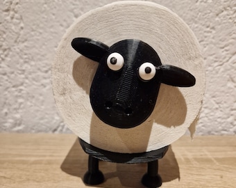 Toilet paper holder sheep edition