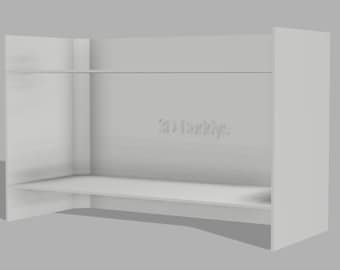 Book/Manga Stand - Shelf Riser for Mangas (Reinforced version with 2 walls)