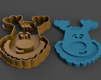 Cookie cutter/cookie cutter smiling reindeer