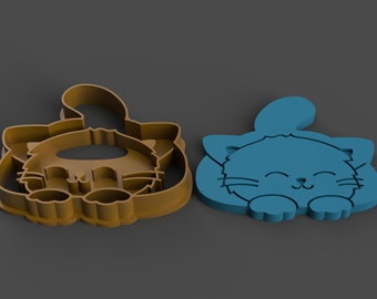 Cookie cutter/cookie cutter sleeping cat