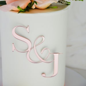 Initials Cake Plaque | Wedding Cake Initials | Bride & Groom Initials | Cake Toppers | Cake Topper | Laser Cut | Australian Made