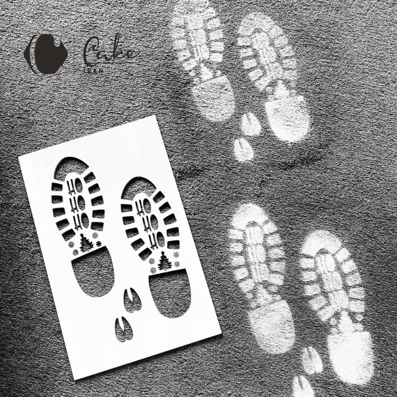 Santa Claus Boot Print Stencil / Plywood Stencil 1 X A4 Sheets Etsy