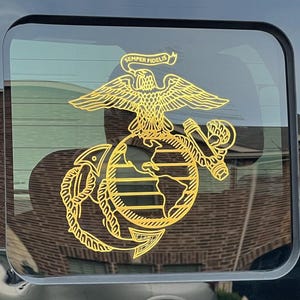 USMC Transfer Sticker Shiny Metallic Gold, Silver, Rose Gold. EGA. Eagle Globe and Anchor Marine Corps Marines