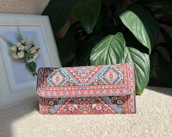 Boho Wallet, Turkish fabric Shiny Women’s Wallet, Handmade Wallet, Wallet For Women, Women’s Wallet, Hippie Wallet, Bohemian Wallet, Gift