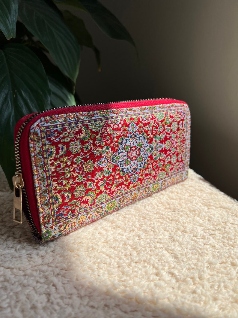 Boho Wallet, Turkish Fabric Shiny Womens Wallet, Handmade Wallet, Wallet for Women, Womens