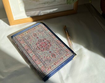 Handmade Diary Fabric Journal, Boho Notebook, Large Notebook, Rug Notebook, Lined Notebook, Gift Notebook, Turkish Notebook, Fabric diary