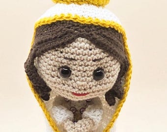 Gehäkelte Marienfigur Maria Amigurumi aus Baumwolle | Religiöses Geschenk | 20 cm