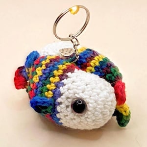 Amigurumi Schlüsselanhänger Fische gehäkelte aus Baumwolle, handmade Geschenk und Dekoration, ca. 5 cm Sternzeichen  Fische