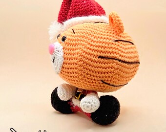 Tiger Tassilo (12 cm), gehäkeltes Amigurumi aus Baumwolle, handgemachtes Geschenk, Tigerfigur, Dekoartikel, Geschenkidee, Dekoration