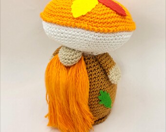 Gehäkelter Gnom Gideon 16 cm | Handgemachtes Amigurumi aus Baumwolle | Geschenkidee & Deko