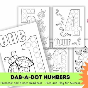 Dab A Dot Printable | Preschool Printable Activity, Coloring, Fine Motor, Prewriting, Independent Play, Art, Messy Play, Counting