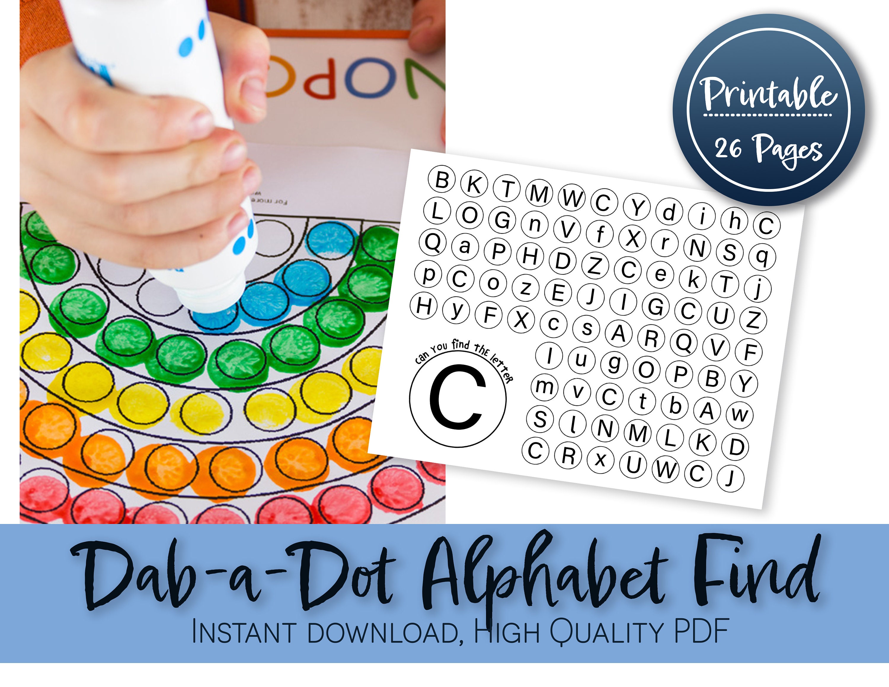 Do A Dot Printable Preschool Printable Activity, Coloring, Fine Motor ...
