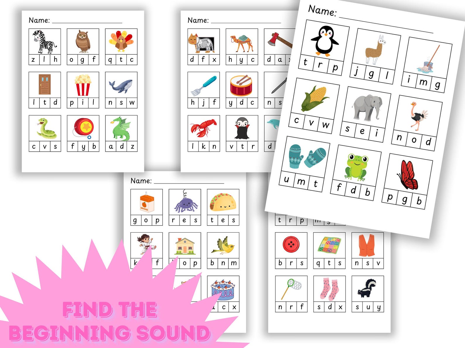 Amplify Worksheets.pdf Beginning Sound Worksheets | Phonics CVC Amplify Phonemic Awareness ...
