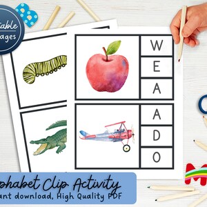Cartões de clipe do alfabeto | Peg It Flash Cards, Peg it, Clip Cards, Jogos Educativos, Aprendizagem Pré-escolar, Atividade Infantil, Coordenação Motora Fina, Letras